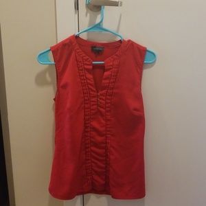 Red Sleeveless Blouse